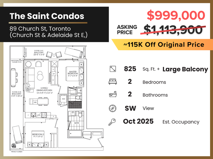 The Saint Condos   --   89 Church St - Toronto C08/Church-Yonge Corridor