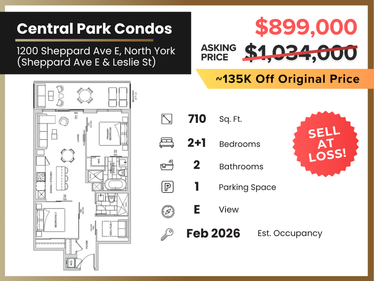 The Residences At Central Park   --   1200 Sheppard Ave E - Toronto C15/Bayview Village