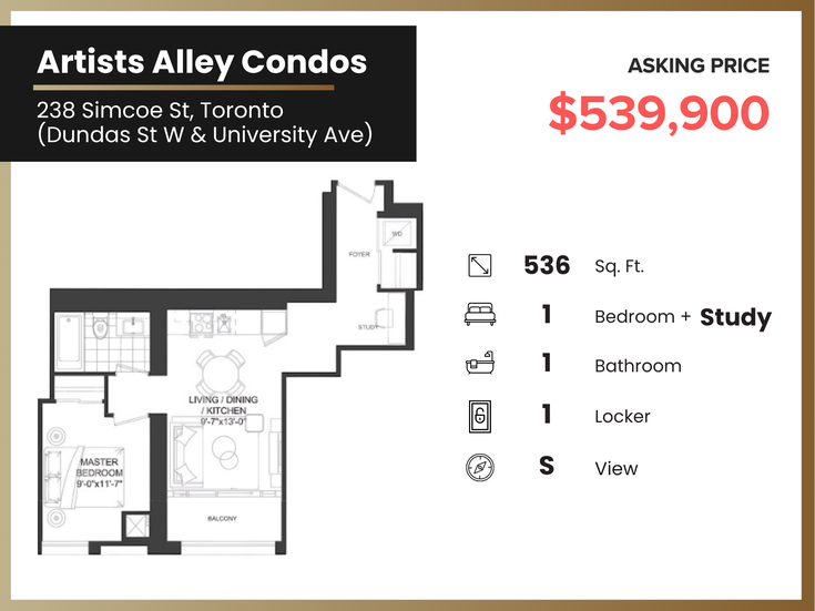 Artists Alley Condos   --   238 Simcoe St - Toronto C01/Kensington-Chinatown