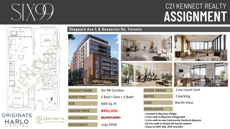 Six99 Condos   --   699 Sheppard Ave - Toronto C15/Bayview Village #1