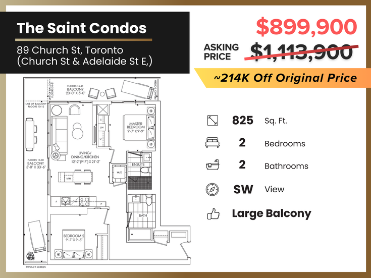 The Saint Condos   --   89 Church St - Toronto C08/Church-Yonge Corridor