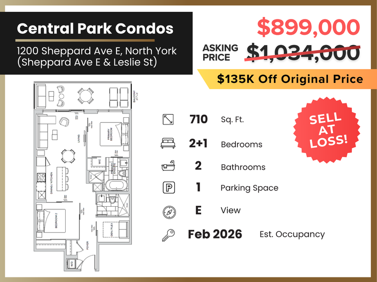 The Residences At Central Park   --   1200 Sheppard Ave E - Toronto C15/Bayview Village