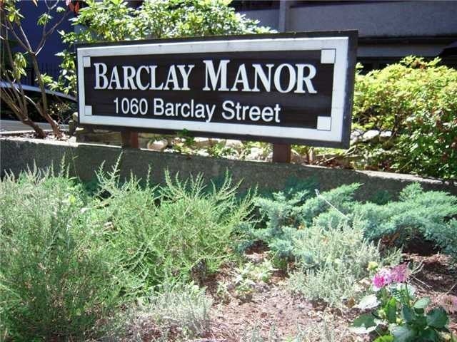 Barclay Manor   --   1060 BARCLAY ST - Vancouver West/West End VW #2