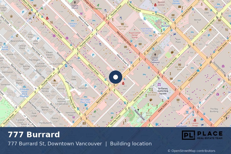 777 Burrard St, Downtown Vancouver - Location Map