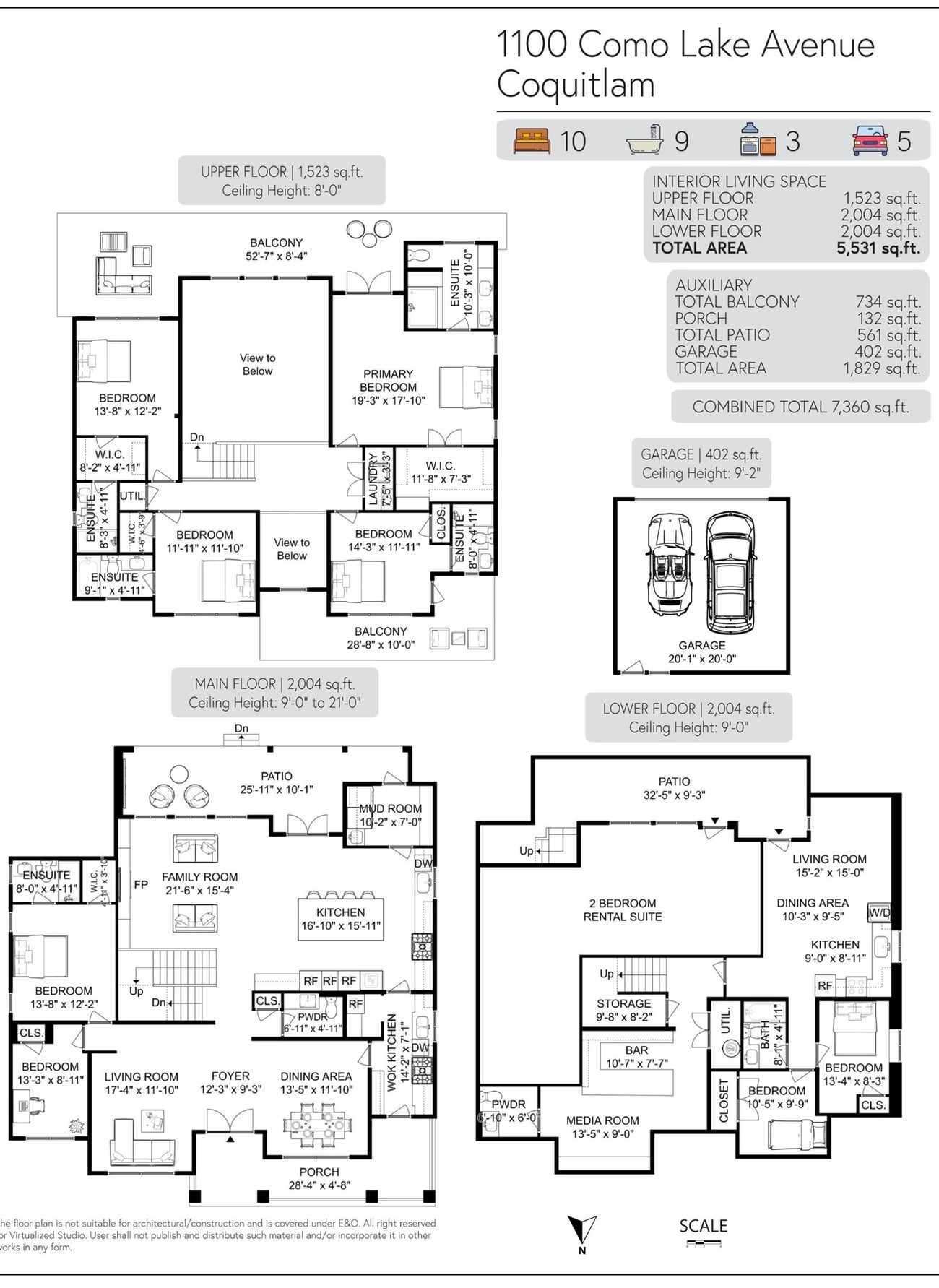 1100 Como Lake Avenue - Central Coquitlam Single Family Residence for Sale, 10 Bedrooms (R3151625)# - 33