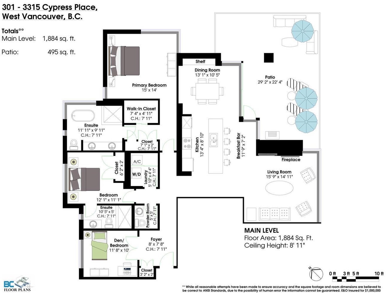 301 - 3315 Cypress Place - Cypress Park Estates Apartment/Condo, 2 Bedrooms (R2985571) #22