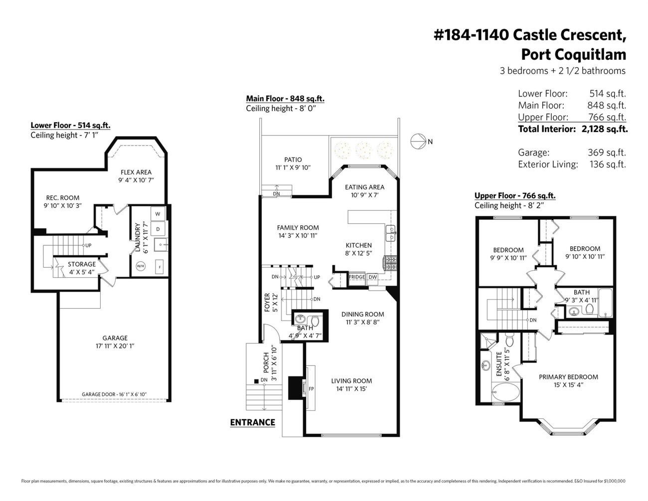 184 1140 CASTLE CRESCENT - Citadel PQ Townhouse for sale, 3 Bedrooms (R2631565) #30
