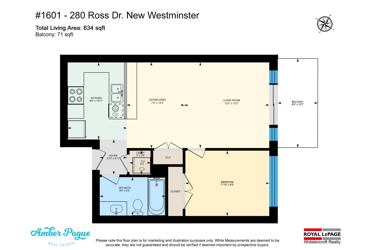 1601 - 280 Ross Drive - Fraserview NW Apartment/Condo for Sale, 1 Bedroom (R3178736)# - 35 1601 - 280 Ross Drive - Fraserview NW Apartment/Condo for Sale, 1 Bedroom (R3178736)# - 35