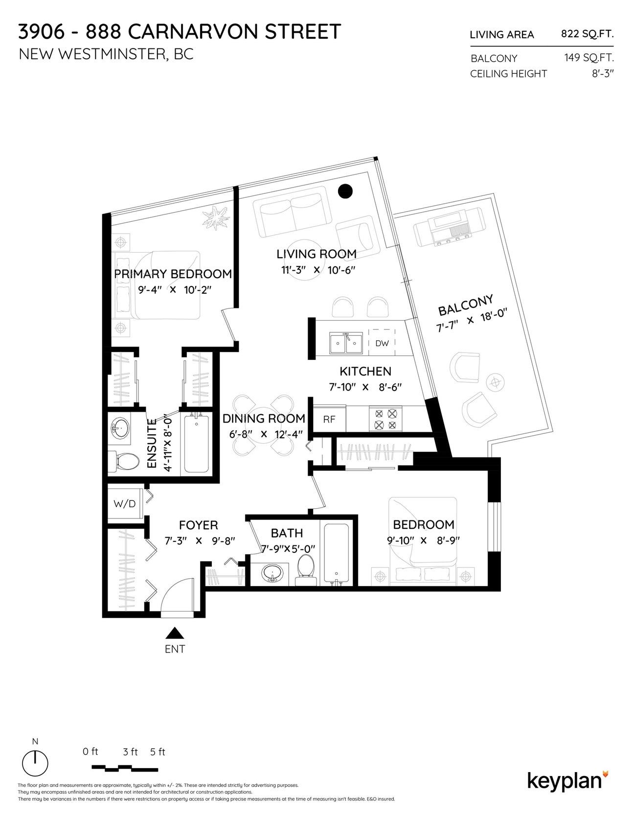 3906 888 CARNARVON STREET - Downtown NW Apartment/Condo, 2 Bedrooms (R2957542) #24