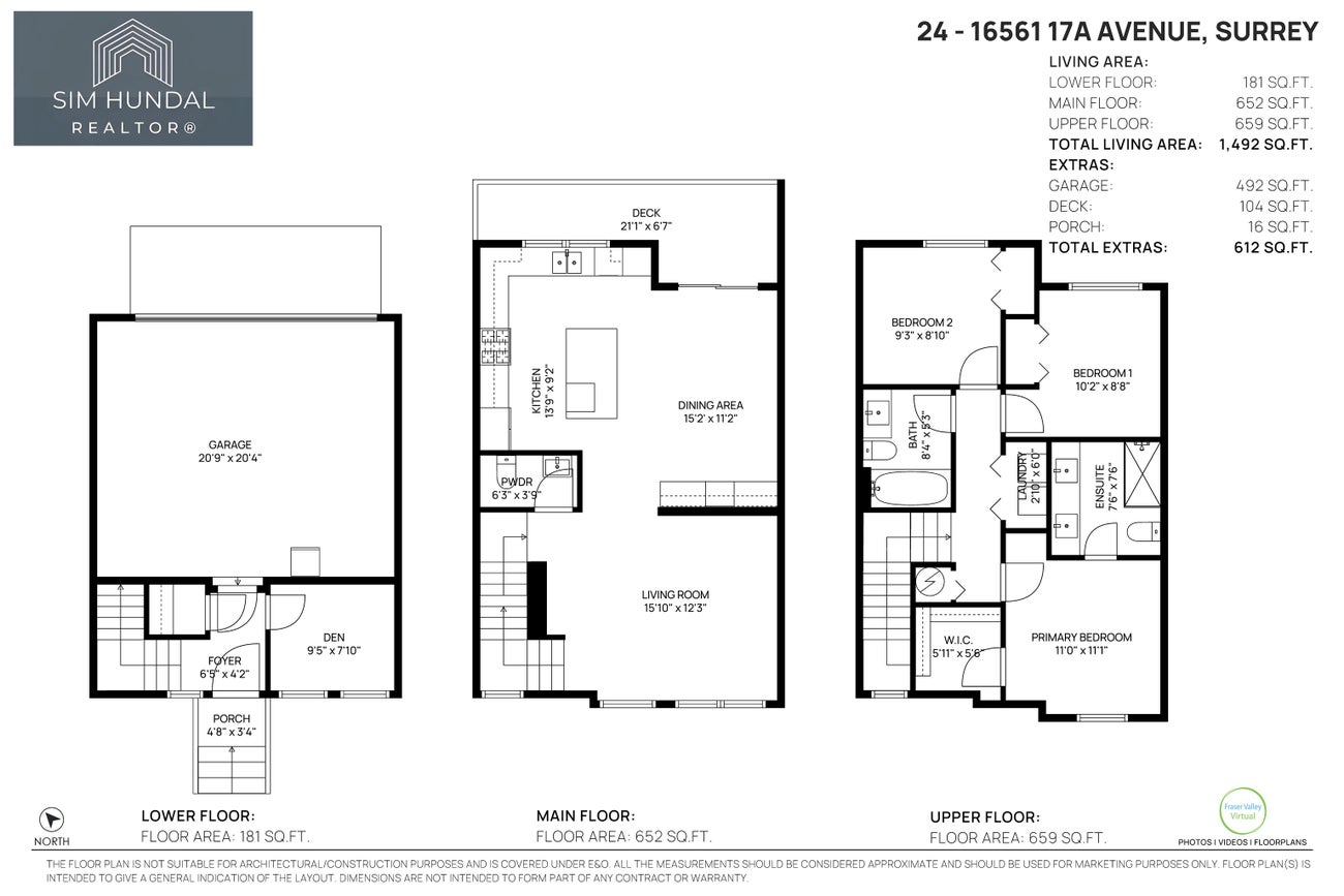 24 - 16561 17a Avenue - Grandview Surrey Townhouse for Sale, 3 Bedrooms (R3033049) #36