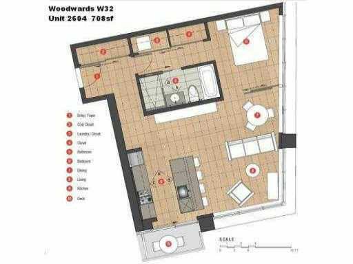 2604 108 W Cordova Street - Downtown VW Apartment/Condo, 1 Bedroom (V818578)