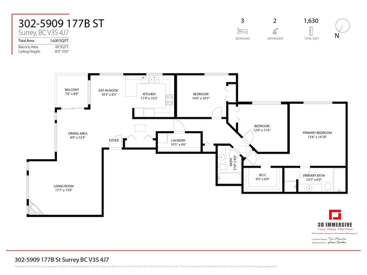 302 5909 177b Street - Cloverdale BC Apartment/Condo, 3 Bedrooms (R2672956)