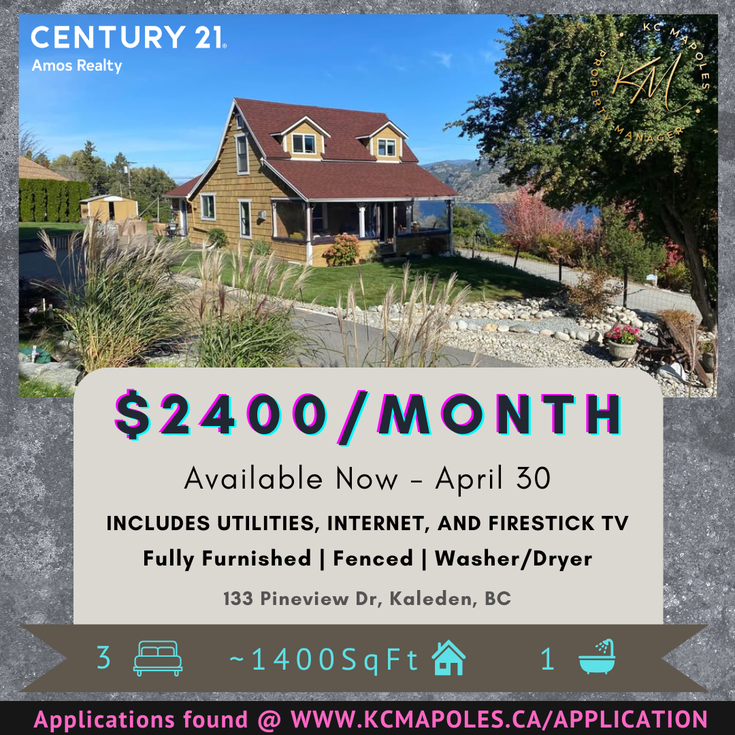 133 Pineview Drive, Kaleden - Kaleden Single Family Residence for Rent, 3 Bedrooms (Seasonal Rental)