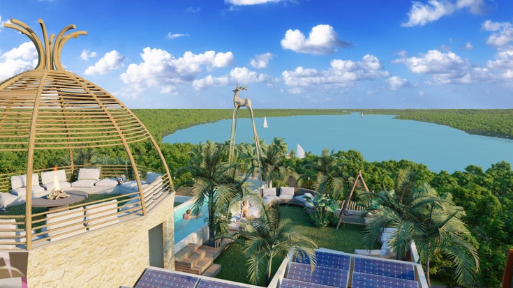 Single Family Home with Lagoon view in Community in Bacalar - Lagoon House for sale, 2 Bedrooms 