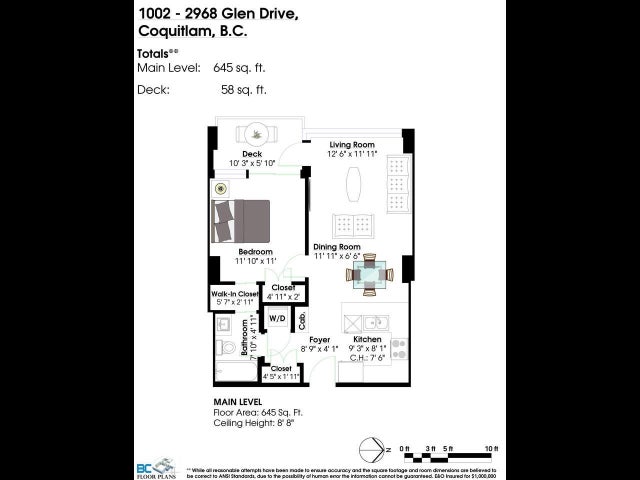 1002 - 2968 Glen Drive - North Coquitlam Apartment/Condo for Sale, 1 Bedroom (R2968787)