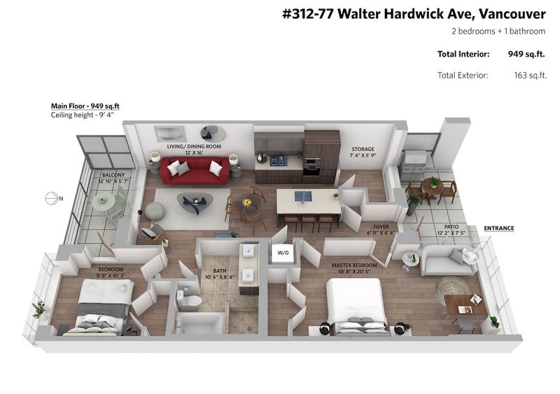 312 77 WALTER HARDWICK AVENUE - False Creek Apartment/Condo for sale, 2 Bedrooms (R2369015) #14
