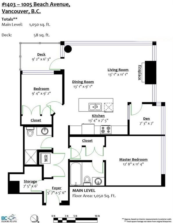 1403 1005 BEACH AVENUE - West End VW Apartment/Condo for sale, 2 Bedrooms (R2190399) #20
