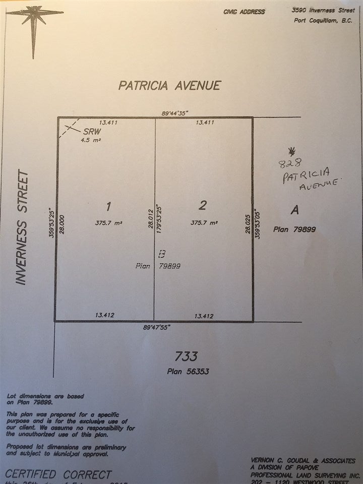 3590 INVERNESS STREET - Birchland Manor Vacant Land(R2012623)