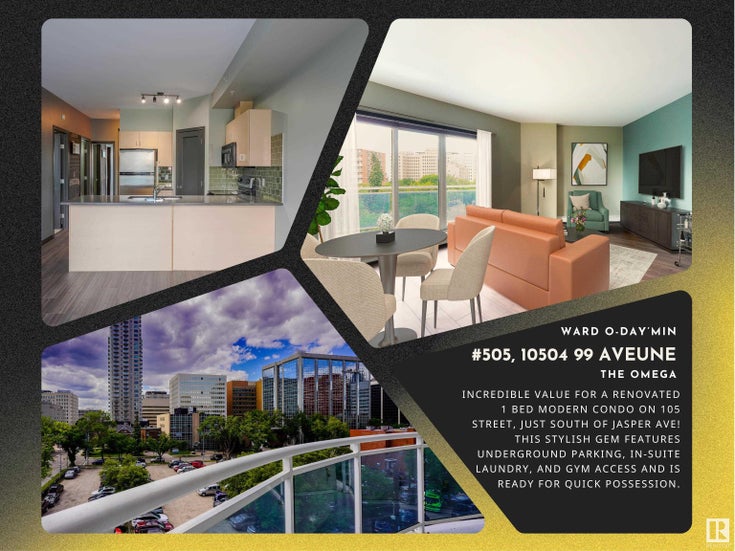#505 10504 99 AV NW - Downtown (Edmonton) Apartment High Rise for sale, 1 Bedroom (E4393958)
