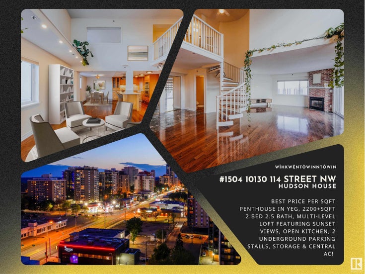 #1504 10130 114 ST NW - Oliver Apartment High Rise for Sale, 2 Bedrooms (E4401583)