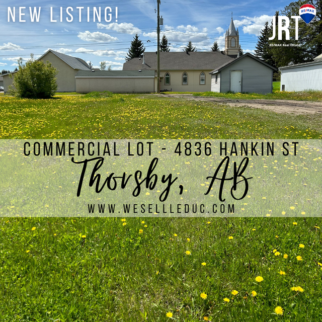 4836 Hankin St. Thorsby, AB - Thorsby Vacant Lot/Land for sale(E4390007)