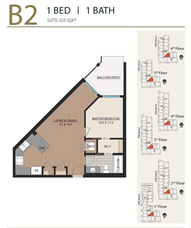 A212 - 8233 208b Street - Willoughby Heights Apartment/Condo for Sale, 1 Bedroom (R2946945)