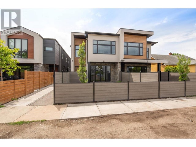 839 Lawson Avenue Unit# 4 - Kelowna Fourplex for Sale, 3 Bedrooms (10336576)