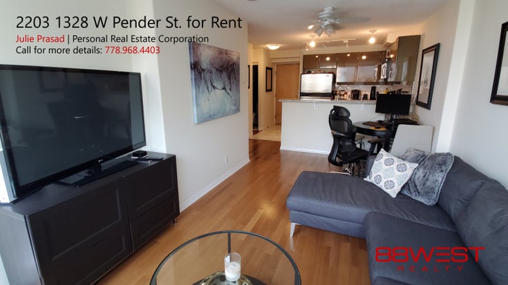 2203 1328 W Pender St.  - Coal Harbour Apartment/Condo for sale, 1 Bedroom (R2609618)