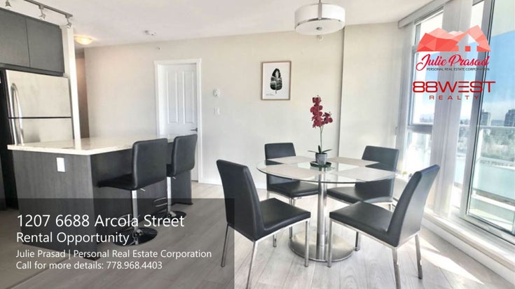 1207 6688 Arcola Street  - Highgate Apartment/Condo for sale, 2 Bedrooms 