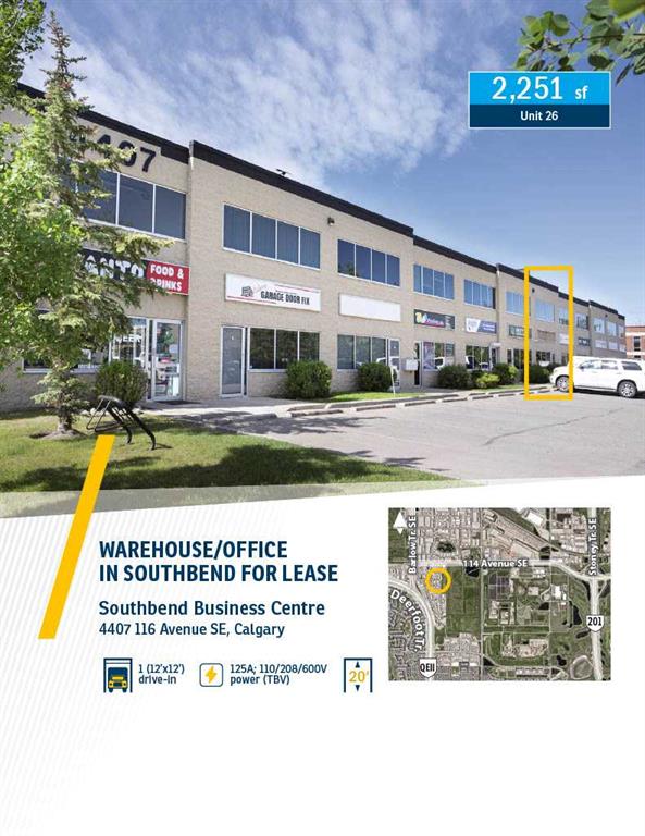 26, 4407 116 Avenue SE - East Shepard Industrial Industrial for sale(A2139791)