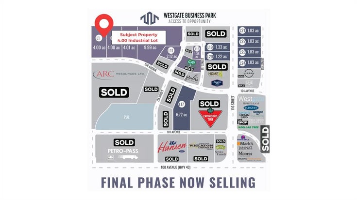 11906 104 Avenue  - Westgate Industrial Land for Sale(A2184775)