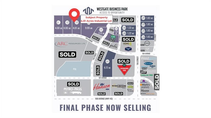 11806 104 Avenue  - Westgate Industrial Land for Sale(A2186071)