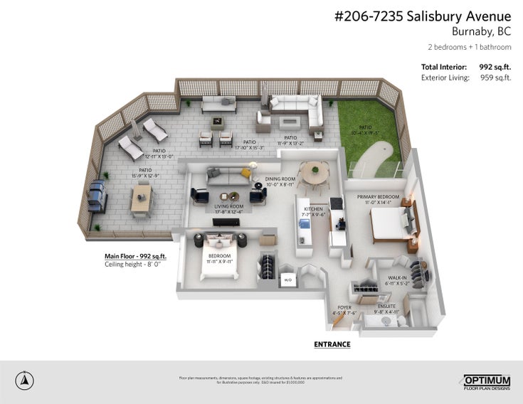 206 7235 SALISBURY AVENUE - Highgate Apartment/Condo for sale, 2 Bedrooms (R2819502)