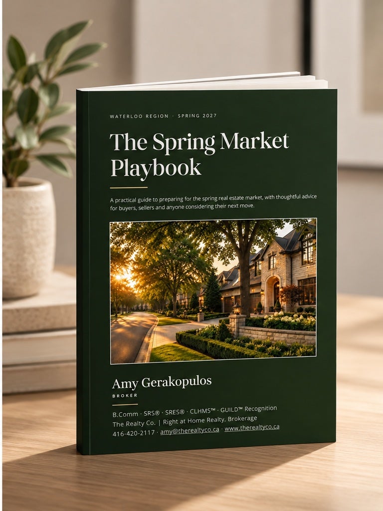 Spring 2027 Market Playbook by Amy Gerakopulos, a complimentary real estate planning guide for Waterloo Region
