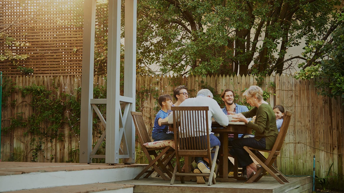 Outdoor space, family home Outdoor space, family home