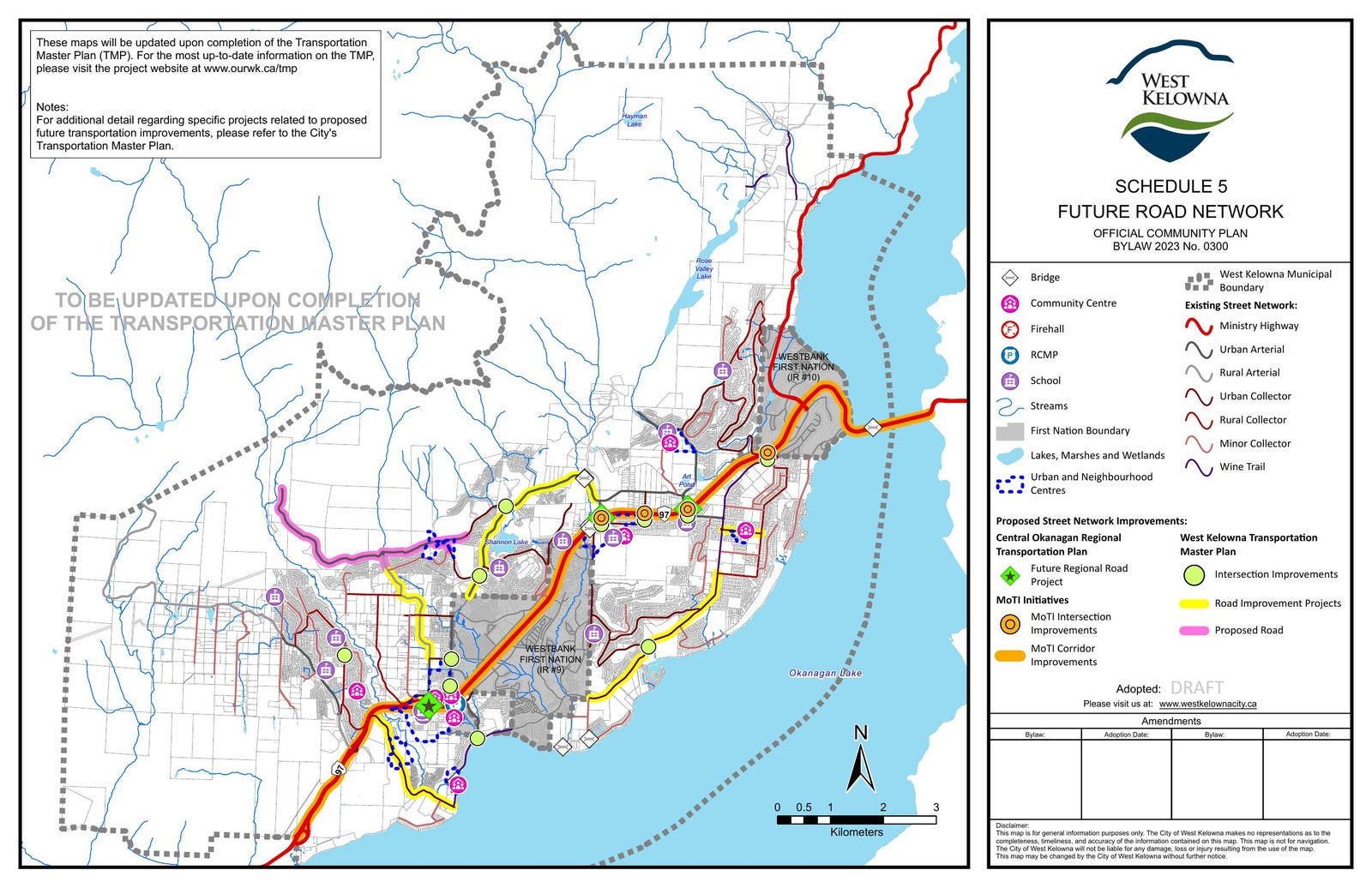 West Kelowna Future Road Network Map — Schedule 5