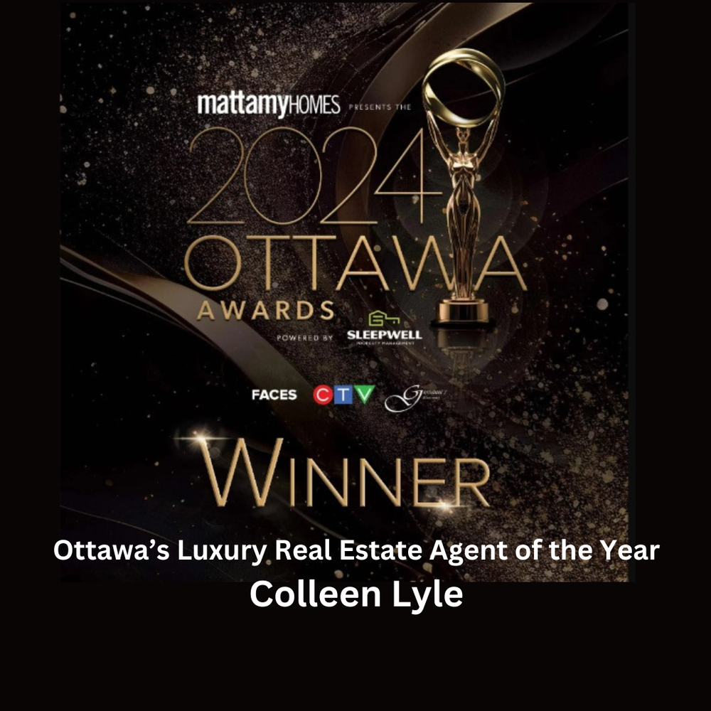 Colleen Lyle wins the award for 2024 Ottawa 'sLuxury Real Estate Agent of the Year