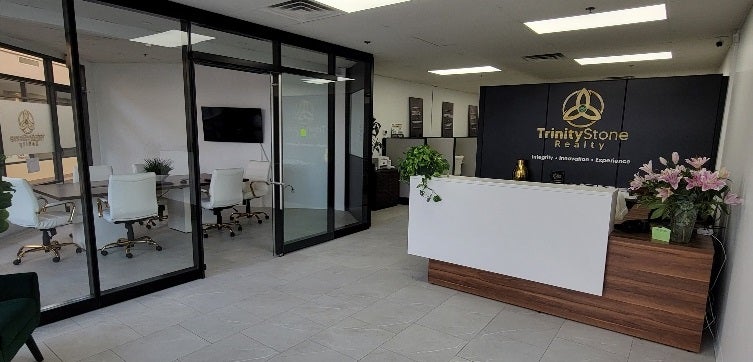 TrinityStone Realty located in Stittsville, ON.  Reception and boardroom area.