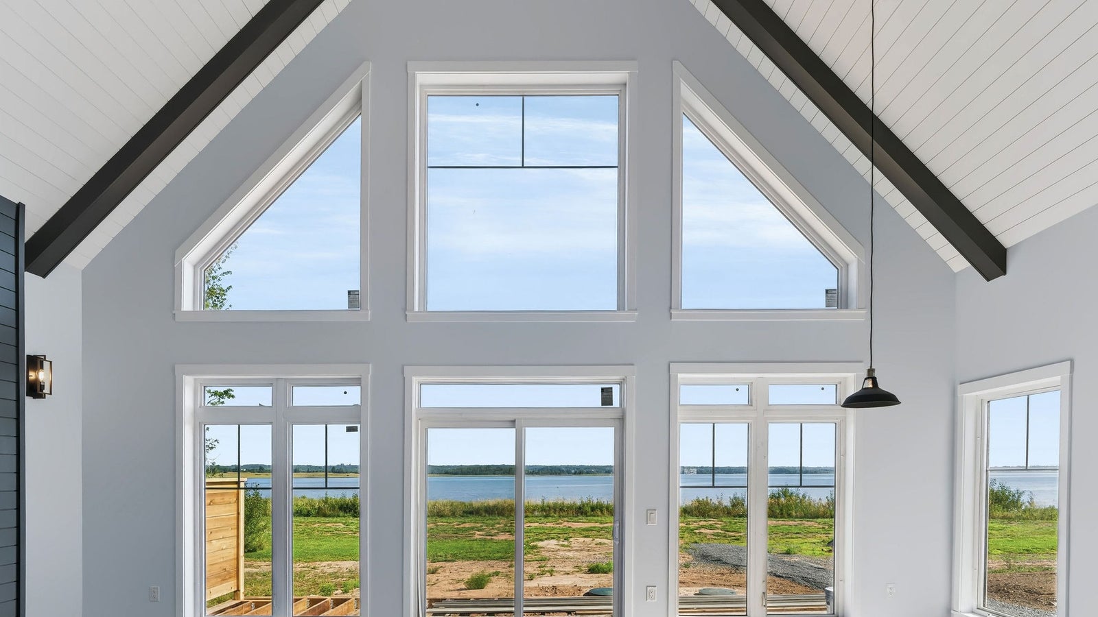 Livia Shores vaulted windows overlooking Tatamagouche Bay