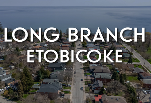 birds eye view of long branch neighbourhood