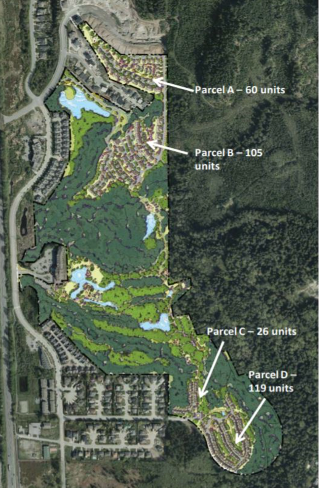 Map showing location of Terrain townhomes in Garibaldi Springs Squamish