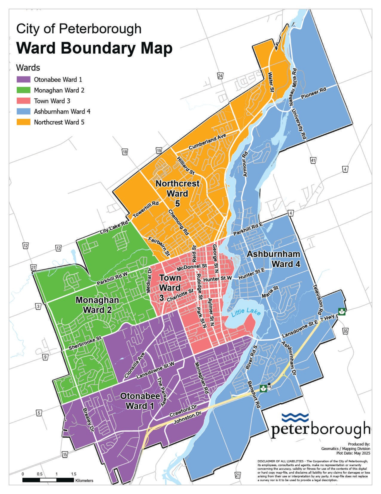 Map Of MLS Areas 11629 3600f518 City Of PTBO Ward Map 