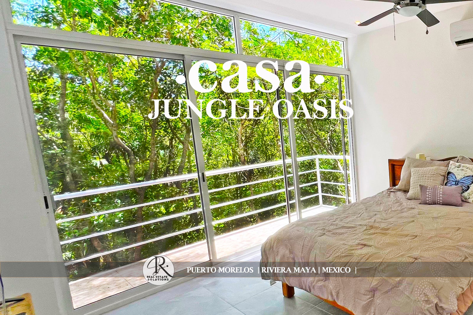 Jungle Oasis house facing the natural reserve in Regatta, Puerto Morelos