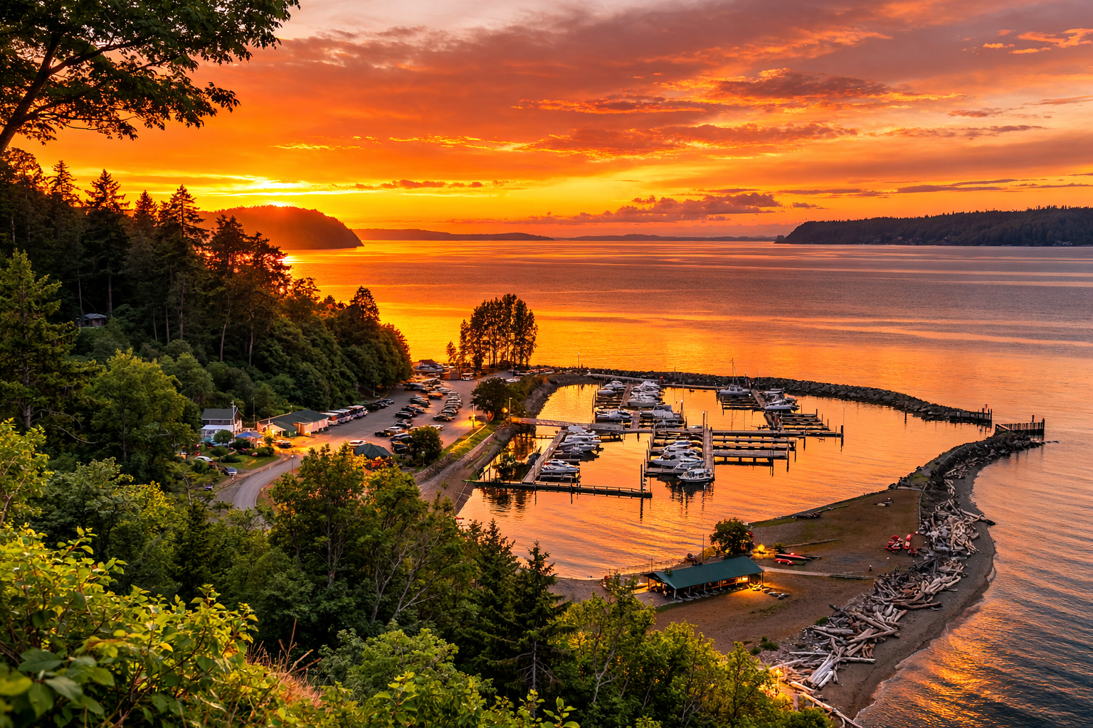 Hat Island Washington Image from the top