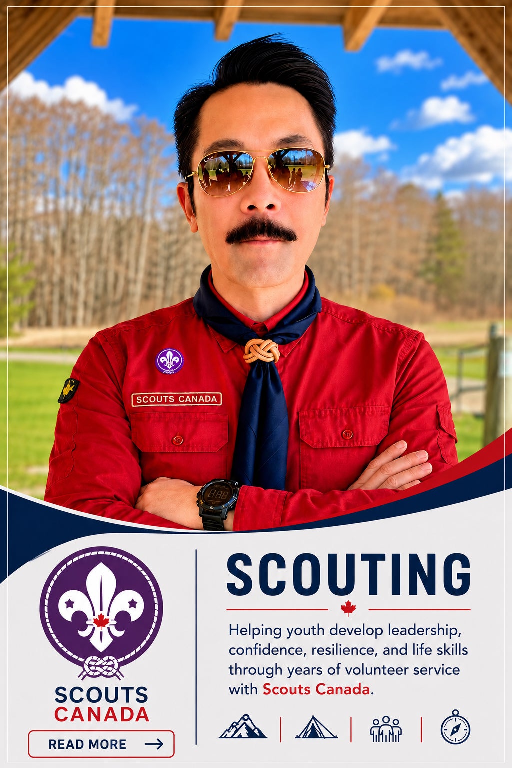 Wilson Chiu, Richmond Realtor and Scouts Canada leader, helping youth develop leadership, confidence, resilience, and life skills through community service.