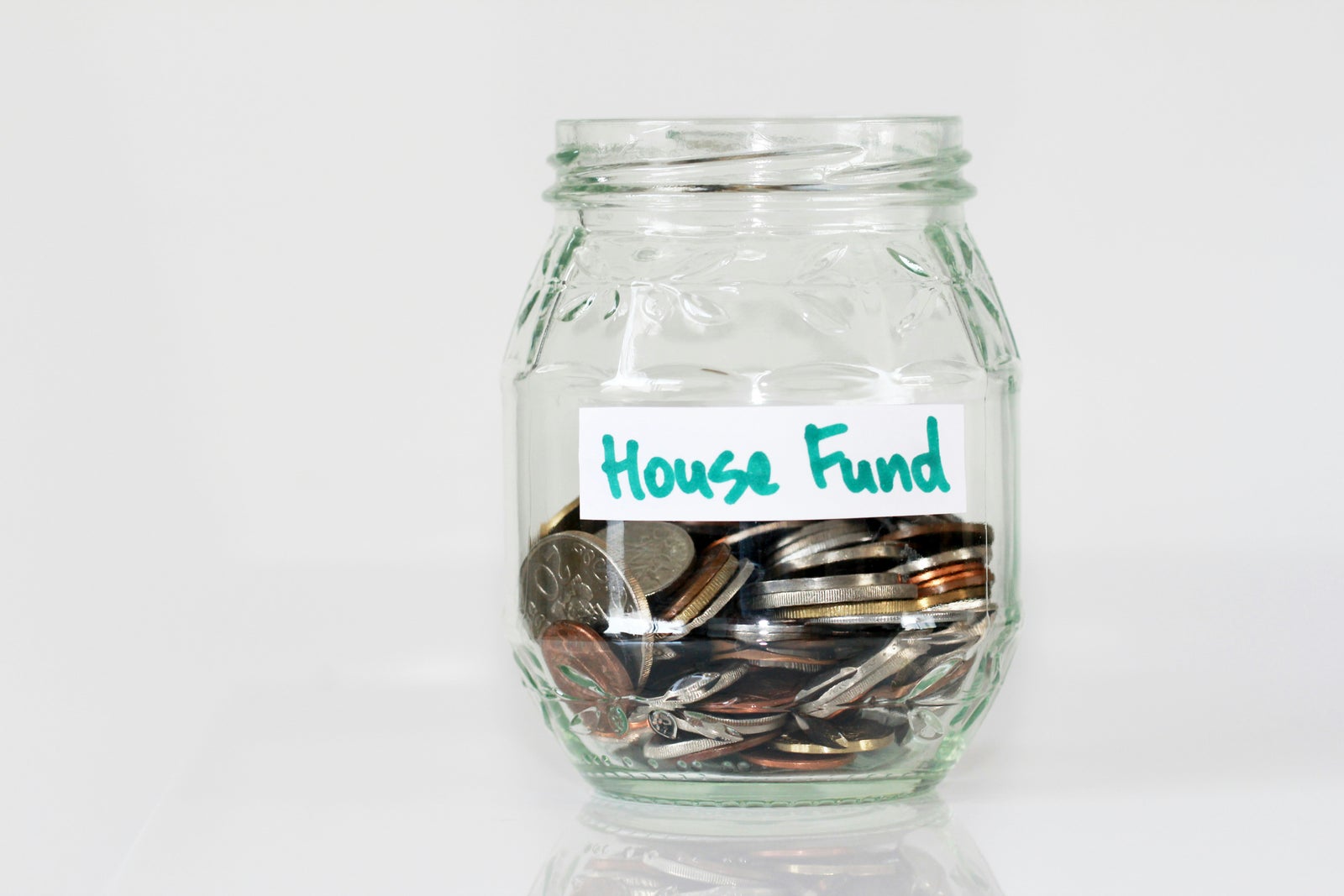 Savings jar labelled House Fund