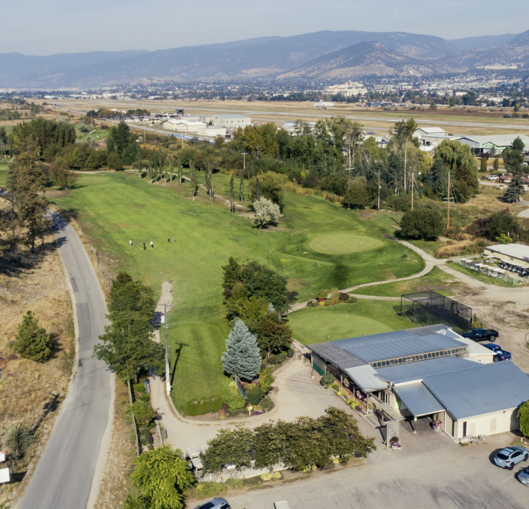 Golf course overlooking Skaha Lake near Skaha Hills community in Penticton, BC