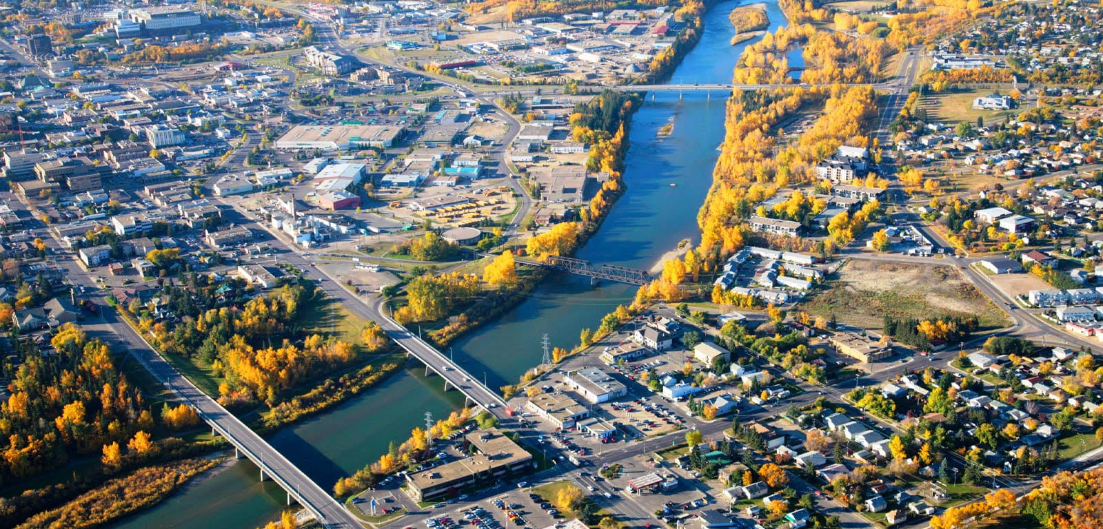 Red Deer, Alberta overhead view