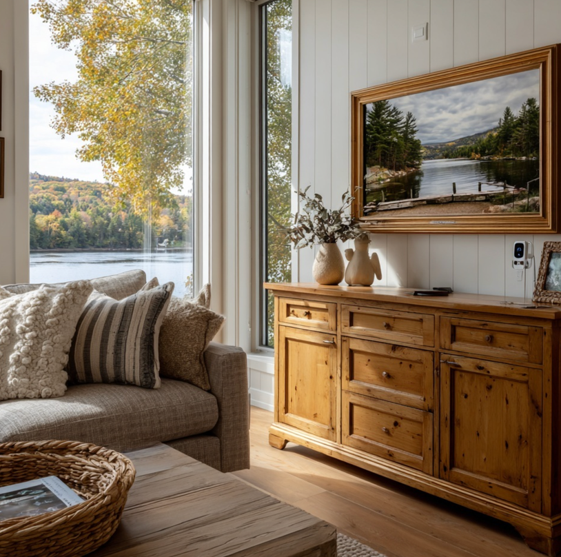 Smile - You're (Illegally) on Camera Living room at Cottage with Smart Camera