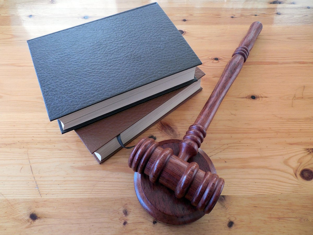 Judge's gavel and legal books